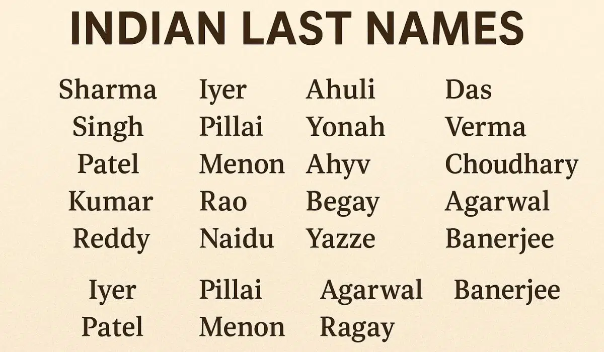 Indian Last Names