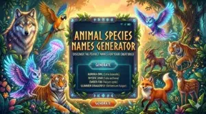 Animal Species Names Generator