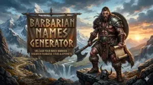 Barbarian Names Generator