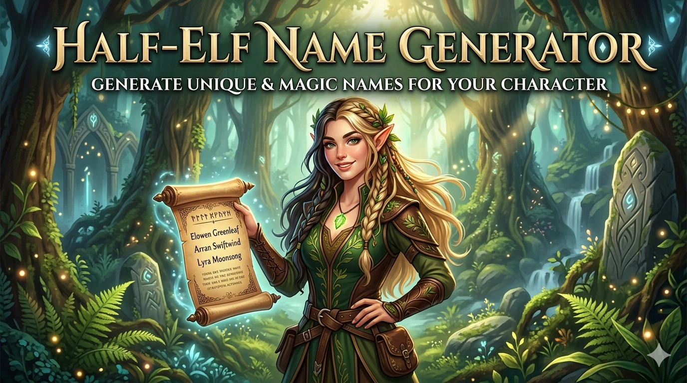 Half Elf Name Generator
