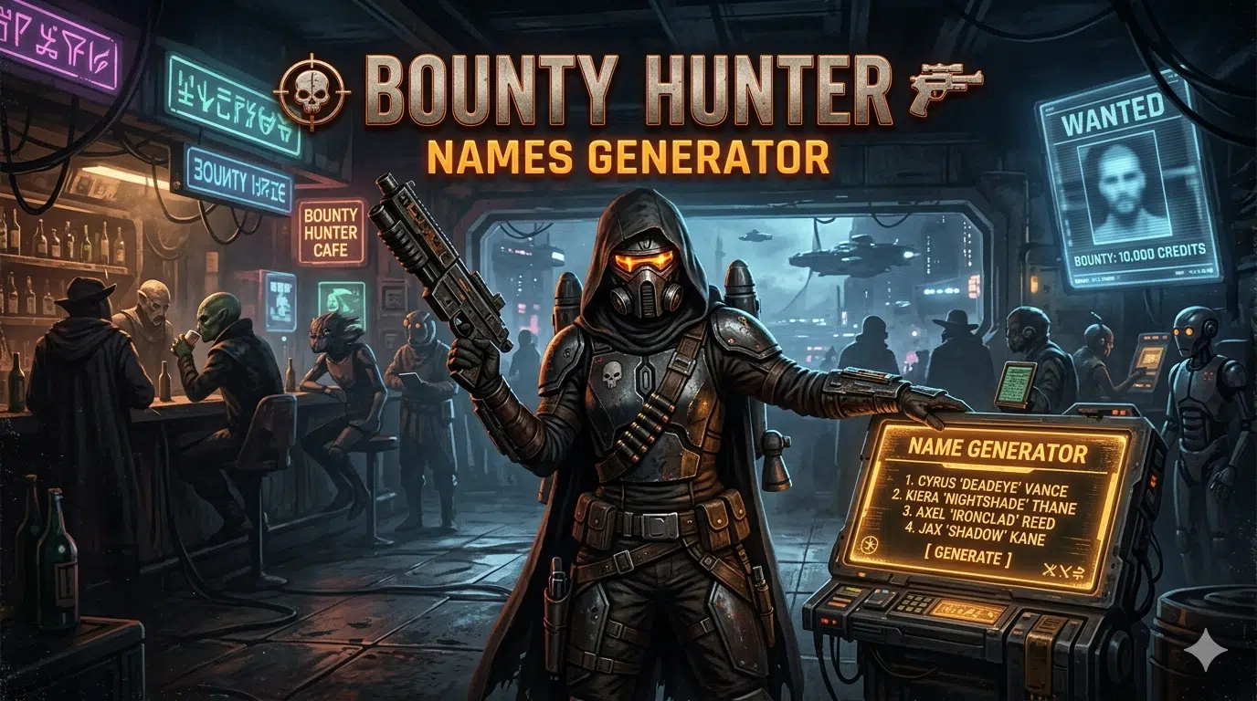 Bounty Hunter Names Generator
