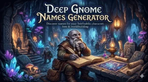 Deep Gnome Name Generator