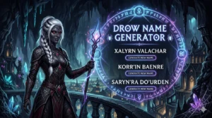 Drow Name Generator