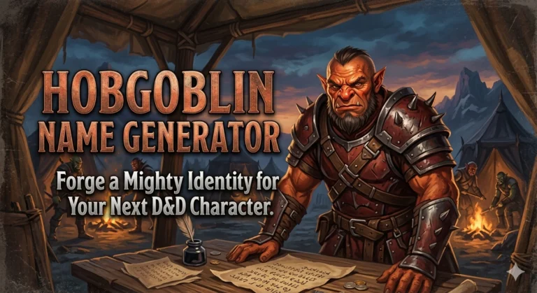 Hobgoblin Name Generator