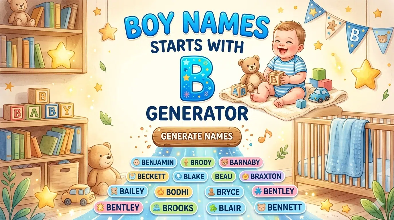 Boy Names Starts With B