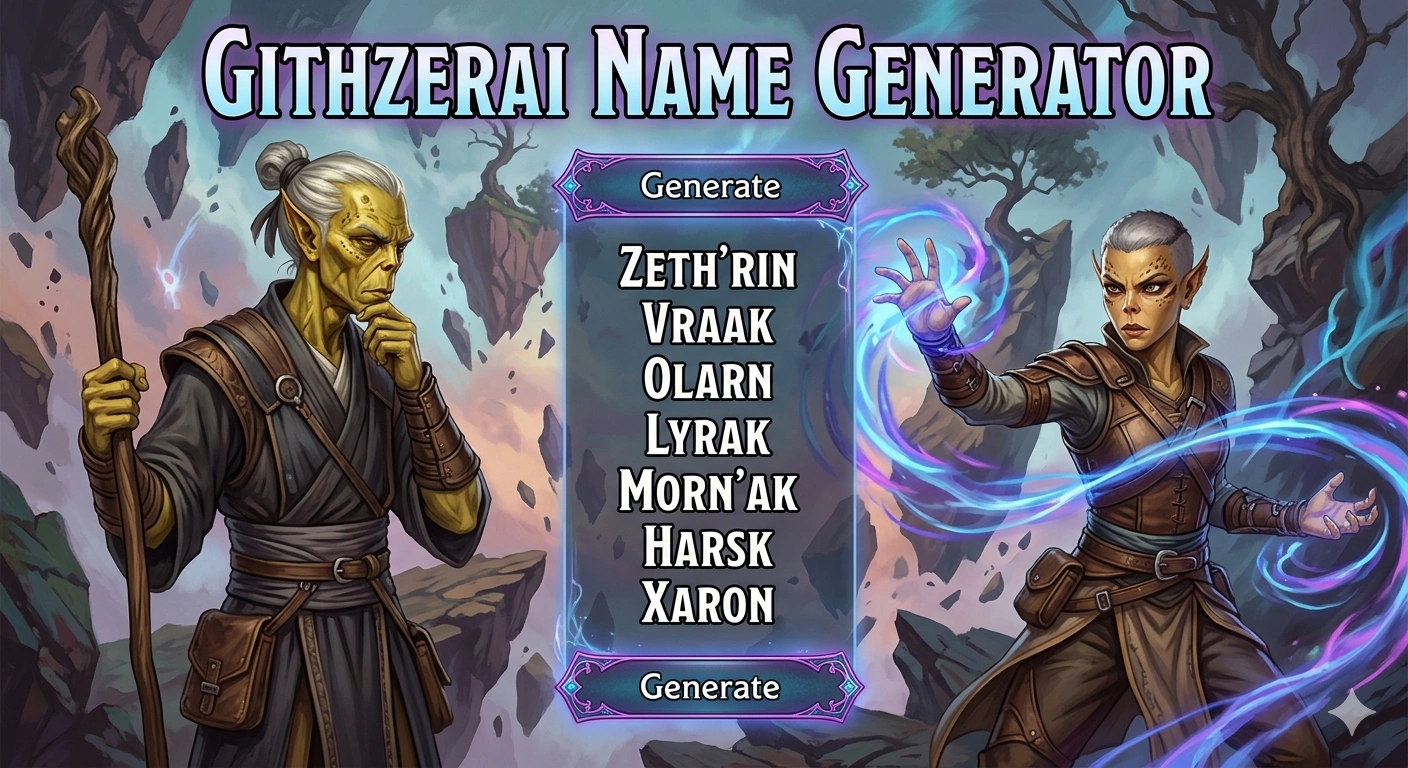 Githzerai Name Generator