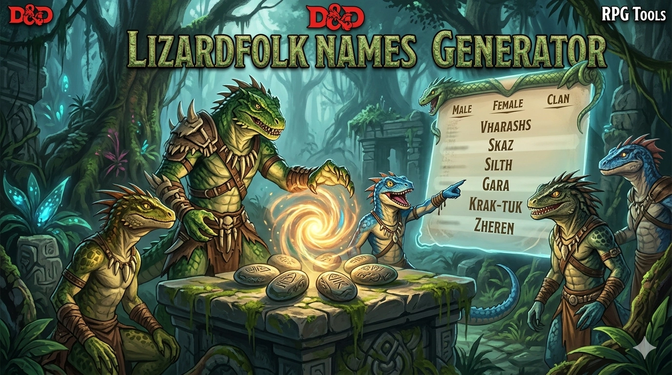 Lizardfolk Names Generator